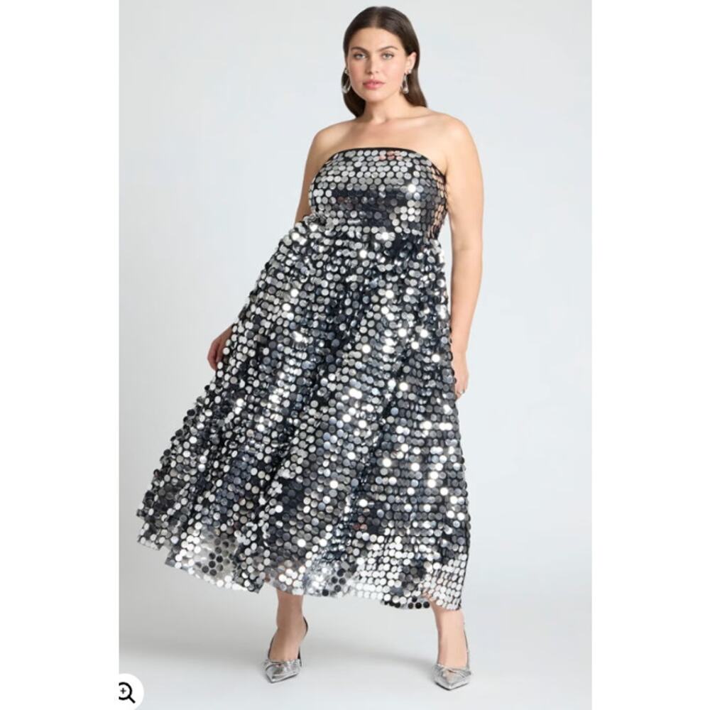 Eloquii Paillette Dress With Big Skirt Size 22 NWT